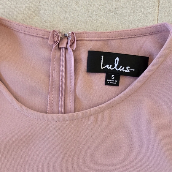 Lulus Rose Pink Long Sleeve Mini Wrap Dress Romantic Feminine Spring Size Small - Picture 13 of 16